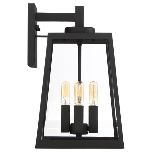 Main product image of Halifax 4 Light Large Lantern Matte Black Finish w/ Clear Glass
