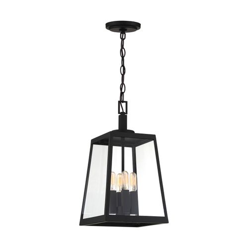 Main product image of Halifax 4 Light Hanging Lantern Matte Black Finish w/ Clear Glass