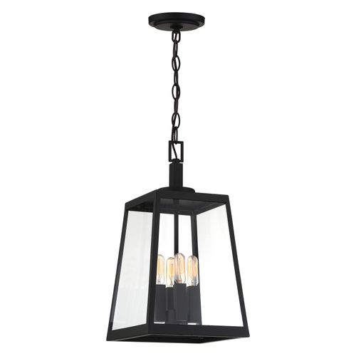 Main product image of Halifax 4 Light Hanging Lantern Matte Black Finish w/ Clear Glass