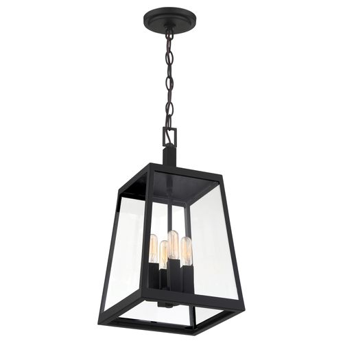Main product image of Halifax 4 Light Hanging Lantern Matte Black Finish w/ Clear Glass