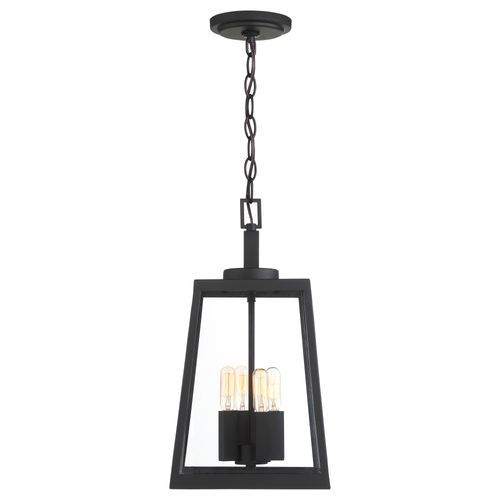 Main product image of Halifax 4 Light Hanging Lantern Matte Black Finish w/ Clear Glass