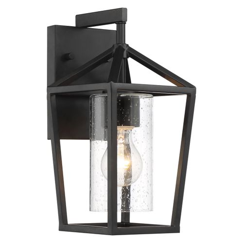 Main product image of Hopewell 1 Light Small Lantern Matte Black Finish w/ Clear Seeded Glass