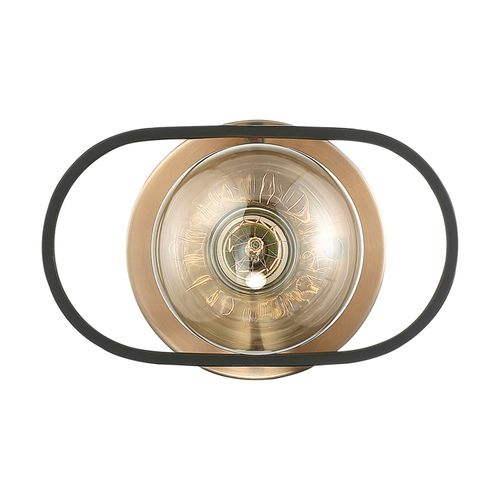 Main product image of Chassis 1 Light Wall Sconce Copper Brushed Brass Finish w/ Matte Black Frame