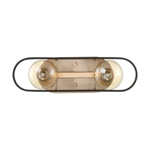 Main product image of Chassis 2 Light Vanity Copper Brushed Brass Finish w/ Matte Black Frame