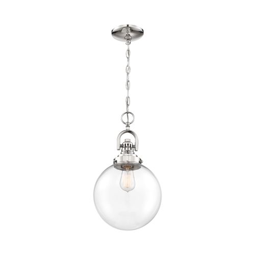 Main product image of Skyloft 1 Light Pendant Fixture Polished Nickel Finish w/ Clear Glass