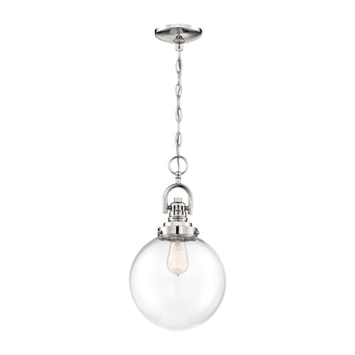 Main product image of Skyloft 1 Light Pendant Fixture Polished Nickel Finish w/ Clear Glass