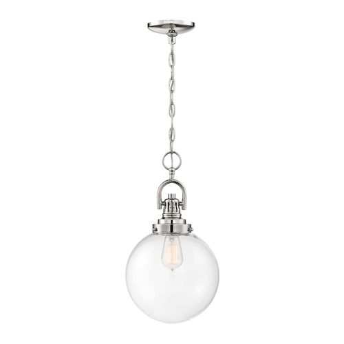 Main product image of Skyloft 1 Light Pendant Fixture Polished Nickel Finish w/ Clear Glass
