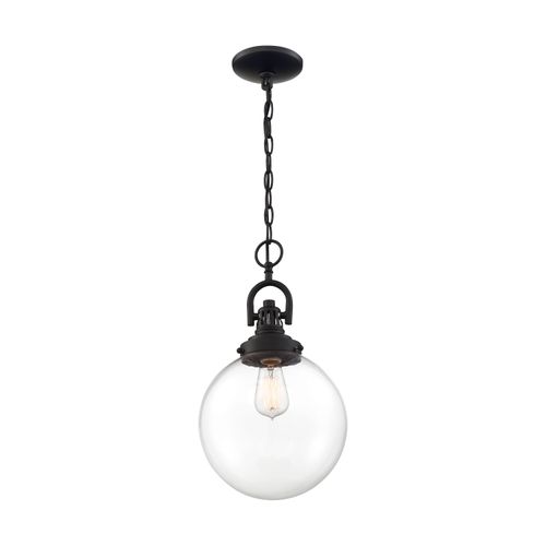 Main product image of Skyloft 1 Light Pendant Fixture Aged Bronze Finish w/ Clear Glass