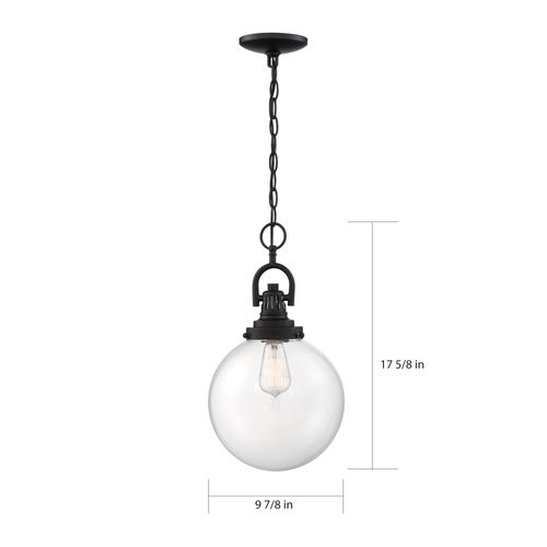 Main product image of Skyloft 1 Light Pendant Fixture Aged Bronze Finish w/ Clear Glass