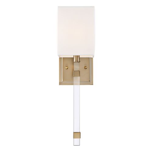Main product image of Thompson 1 Light Wall Sconce Burnished Brass Finish w/ White Linen Shade