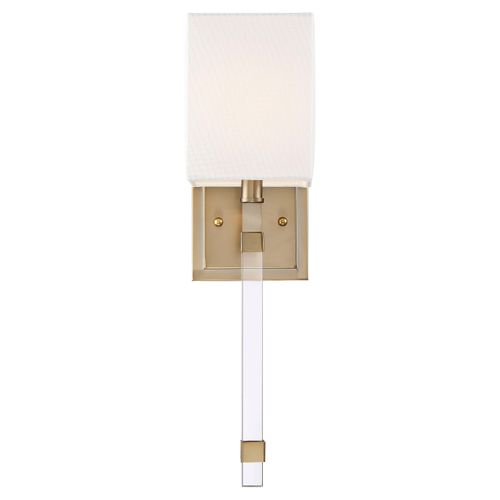 Main product image of Thompson 1 Light Wall Sconce Burnished Brass Finish w/ White Linen Shade