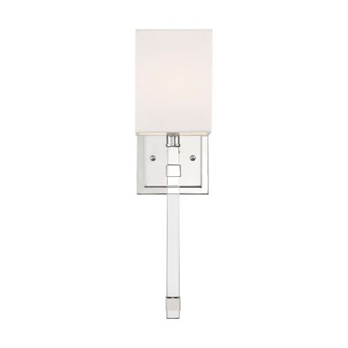 Main product image of Thompson 1 Light Wall Sconce Polished Nickel Finish w/ White Linen Shade