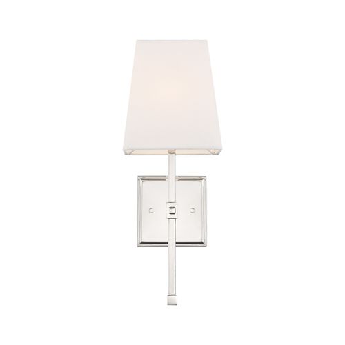Main product image of Highline 1 Light Vanity Polished Nickel Finish w/ White Linen Shade