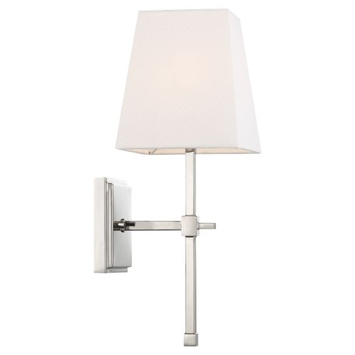 Main product image of Highline 1 Light Vanity Polished Nickel Finish w/ White Linen Shade