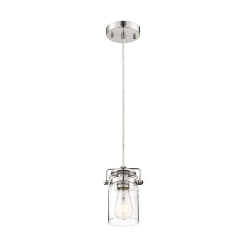 Main product image of Antebellum 1 Light Mini Pendant Fixture Polished Nickel w/ Clear Glass