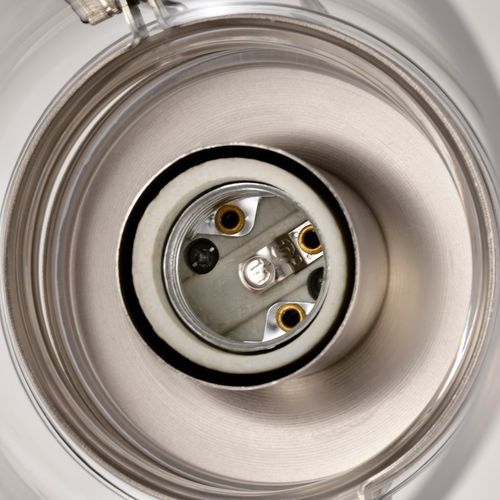 Main product image of Antebellum 1 Light Mini Pendant Fixture Brushed Nickel Finish w/ Clear Glass