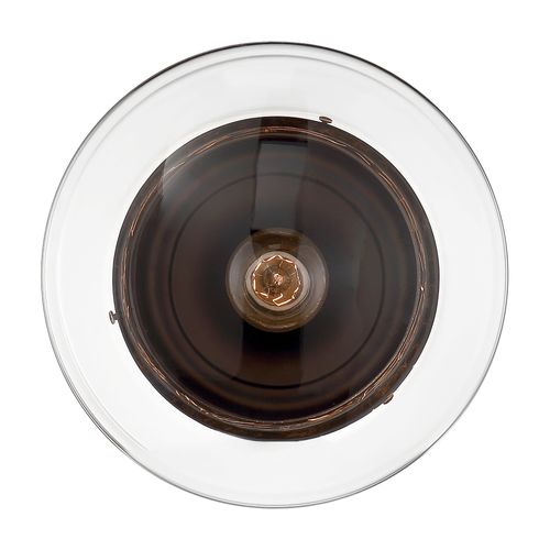 Main product image of Chantecleer 1 Light Semi-Flush Fixture Matte Black Finish w/ Clear Glass