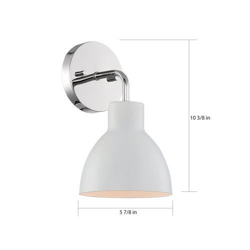 Main product image of Sloan 1 Light Vanity Polished Nickel Finish w/ Matte White Shade