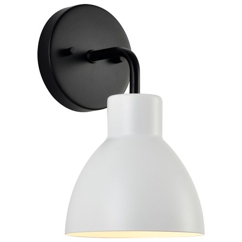 Main product image of Sloan 1 Light Vanity Matte Black Finish w/ White Shade
