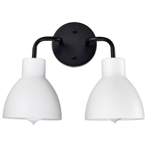 Main product image of Sloan 2 Light Vanity Matte Black Finish w/ White Shade