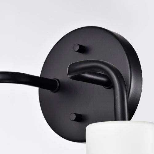 Main product image of Sloan 2 Light Vanity Matte Black Finish w/ White Shade