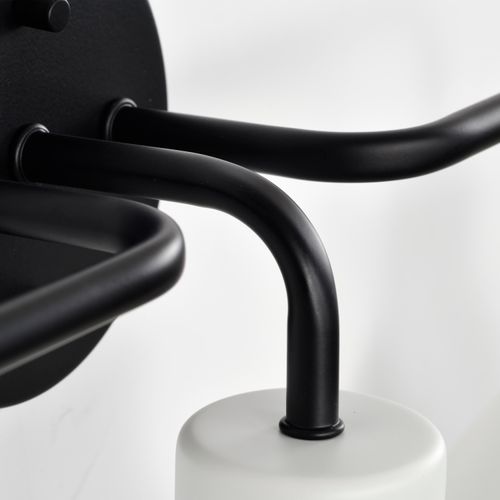 Main product image of Sloan 3 Light Vanity Matte Black Finish w/ White Shade