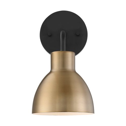 Main product image of Sloan 1 Light Vanity Matte Black and Burnished Brass Finish