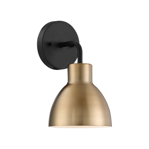 Main product image of Sloan 1 Light Vanity Matte Black and Burnished Brass Finish