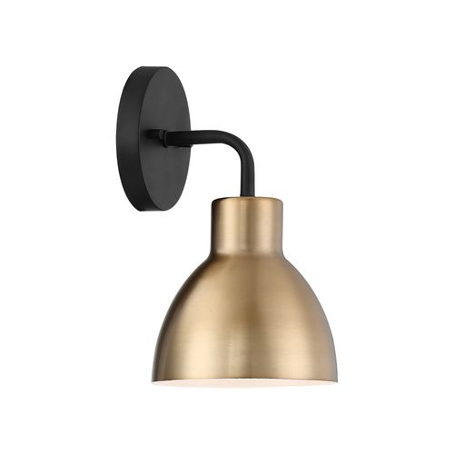 Main product image of Sloan 1 Light Vanity Matte Black and Burnished Brass Finish