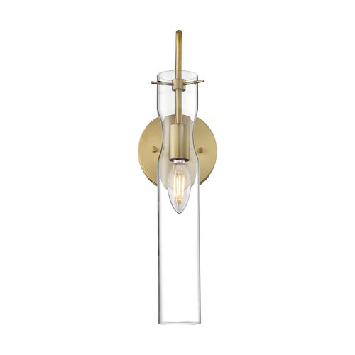 Main product image of Spyglass 1 Light Wall Sconce Fixture Vintage Brass Finish w/ Clear Glass