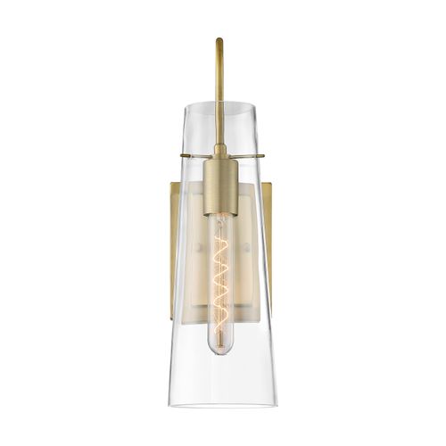 Main product image of Alondra 1 Light Wall Sconce Fixture Vintage Brass Finish w/ Clear Glass
