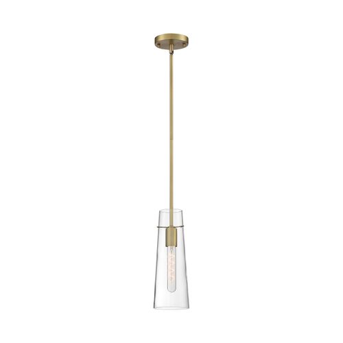 Main product image of Alondra 1 Light Mini Pendant Fixture Vintage Brass Finish w/ Clear Glass