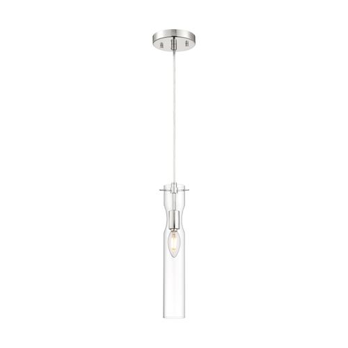 Main product image of Spyglass 1 Light Mini Pendant Fixture Polished Nickel Finish w/ Clear Glass
