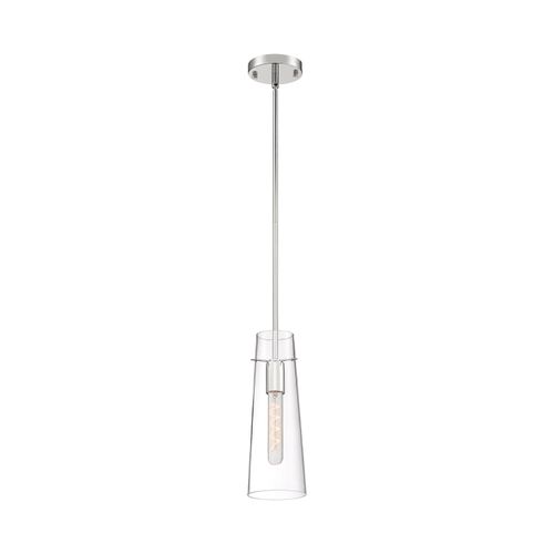 Main product image of Alondra 1 Light Mini Pendant Fixture Polished Nickel Finish w/ Clear Glass