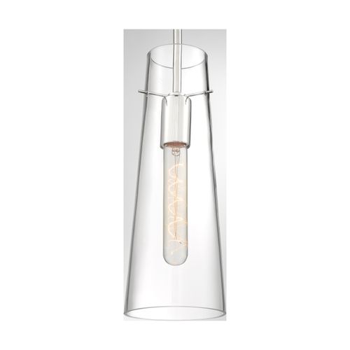 Main product image of Alondra 1 Light Mini Pendant Fixture Polished Nickel Finish w/ Clear Glass