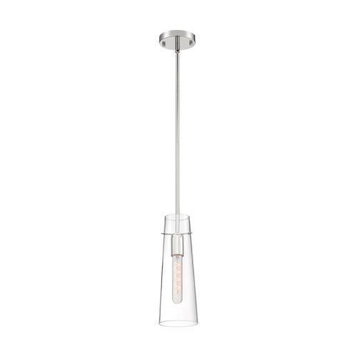 Main product image of Alondra 1 Light Mini Pendant Fixture Polished Nickel Finish w/ Clear Glass