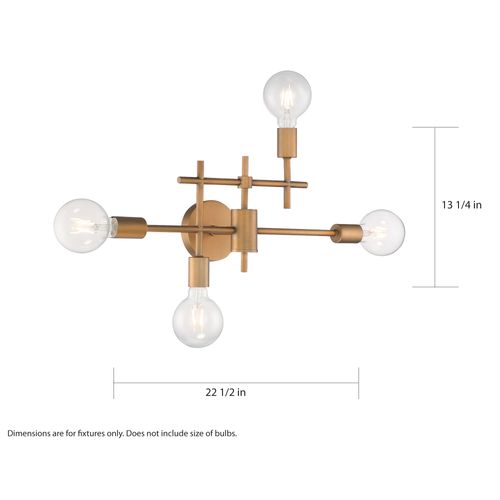Main product image of Delphi 4 Light Vanity Aged Gold Finish