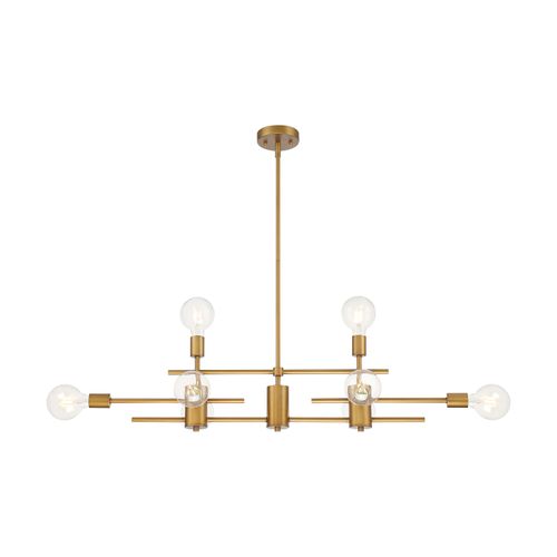 Main product image of Delphi 8 Light Island Pendant Fixture Aged Gold Finish