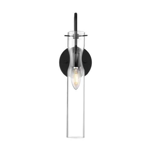 Main product image of Spyglass 1 Light Wall Sconce Fixture Black Finish w/ Clear Glass