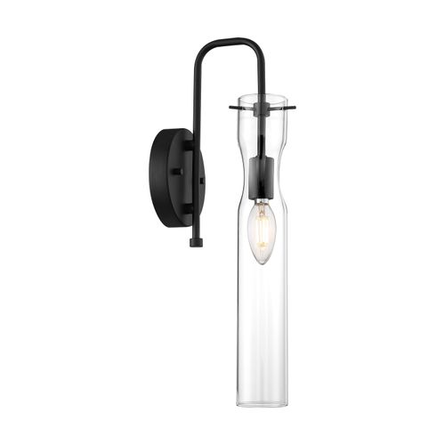 Main product image of Spyglass 1 Light Wall Sconce Fixture Black Finish w/ Clear Glass