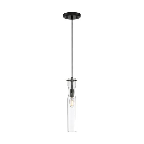 Main product image of Spyglass 1 Light Mini Pendant Fixture Black Finish w/ Clear Glass