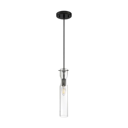 Main product image of Spyglass 1 Light Mini Pendant Fixture Black Finish w/ Clear Glass