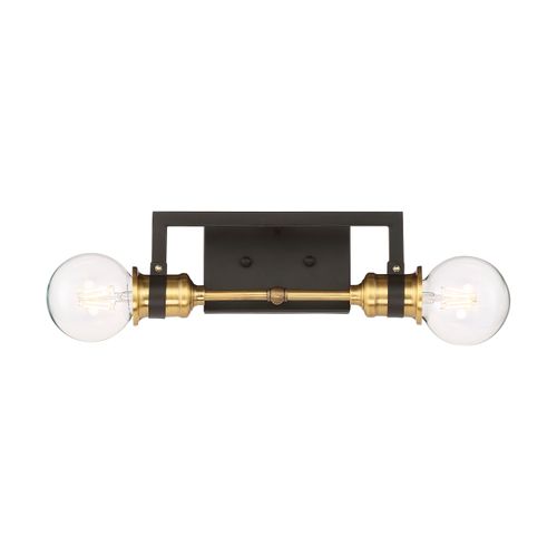 Main product image of Intention 2 Light Vanity Warm Brass and Black Finish