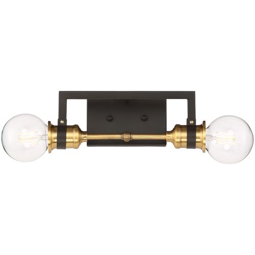 Main product image of Intention 2 Light Vanity Warm Brass and Black Finish