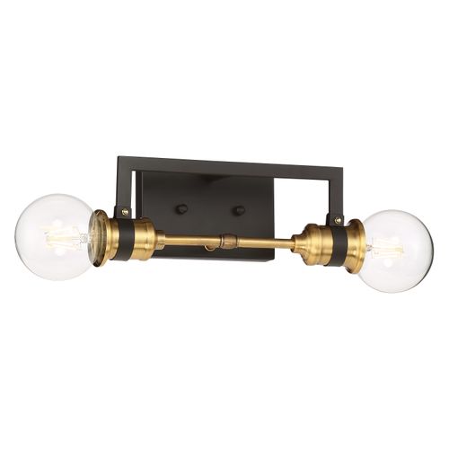 Main product image of Intention 2 Light Vanity Warm Brass and Black Finish