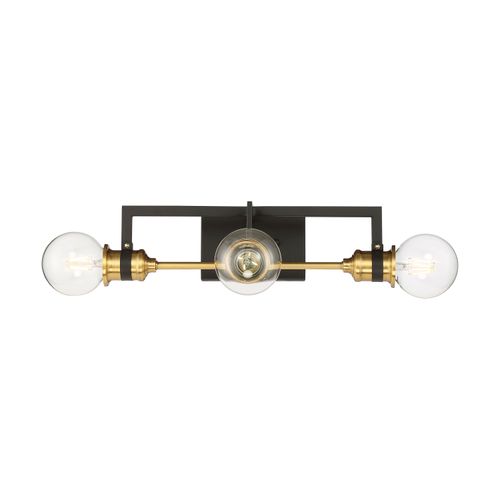 Main product image of Intention 3 Light Vanity Warm Brass and Black Finish