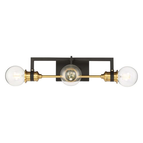 Main product image of Intention 3 Light Vanity Warm Brass and Black Finish
