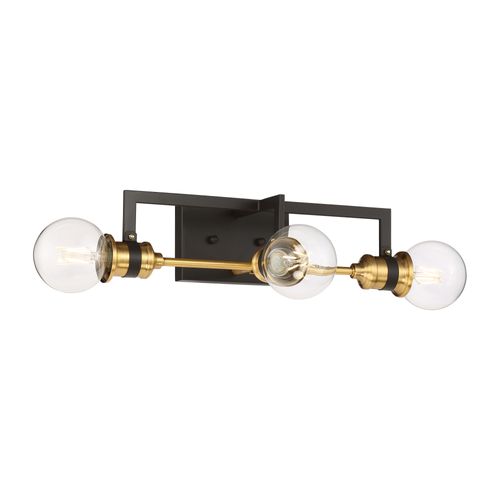 Main product image of Intention 3 Light Vanity Warm Brass and Black Finish