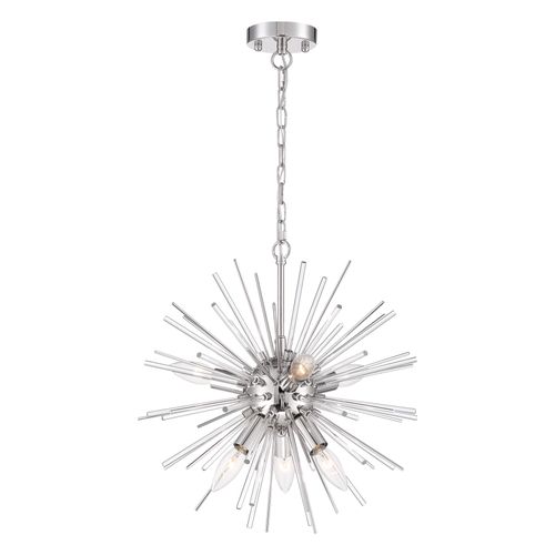 Main product image of Cirrus 8 Light Chandelier Polished Nickel Finish w/ Glass Rods
