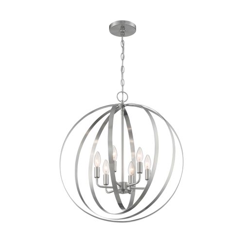 Main product image of Pendleton 6 Light Pendant Fixture Brushed Nickel Finish